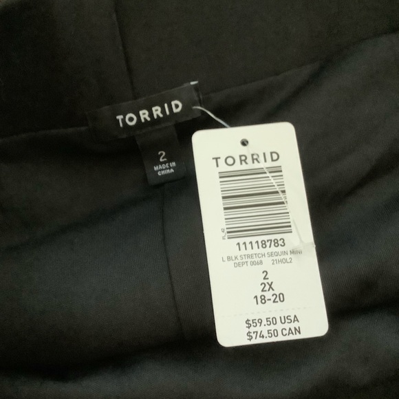 Torrid Black Sequin Mini Skirt - Picture 4 of 4